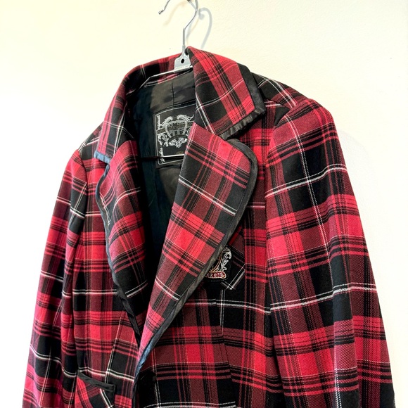 Makers of true Original Plaid Blazer / Red / M - Picture 3 of 11